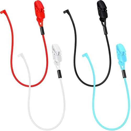 4 Pcs Adjustable Hearing Aid Clips Lanyard Holder Anti-Loss Rope for Seniors