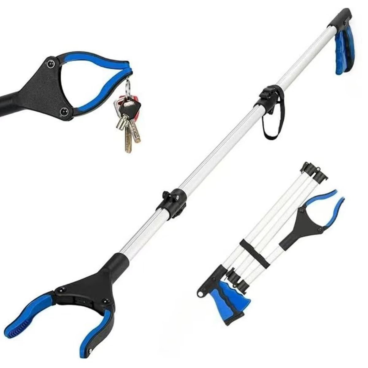 43″ Grabber Reacher Tool, Foldable Reacher Grabber Pickup Tool w/ 360° Rotating
