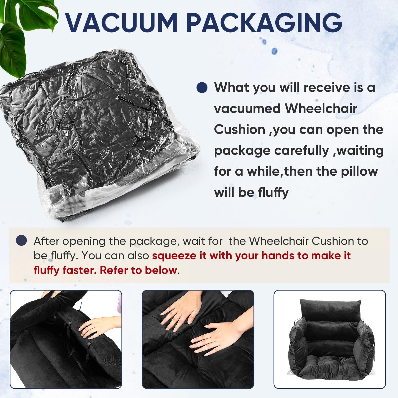 Suzile Wheelchair Cushion Wheelchair Seat Cushion with Strap Recliner Suitabl…