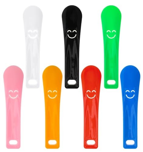 7 Pack Kids Shoe Horn, 5.9″ Small Plastic Shoe Horn for Kids, Mini Shoes