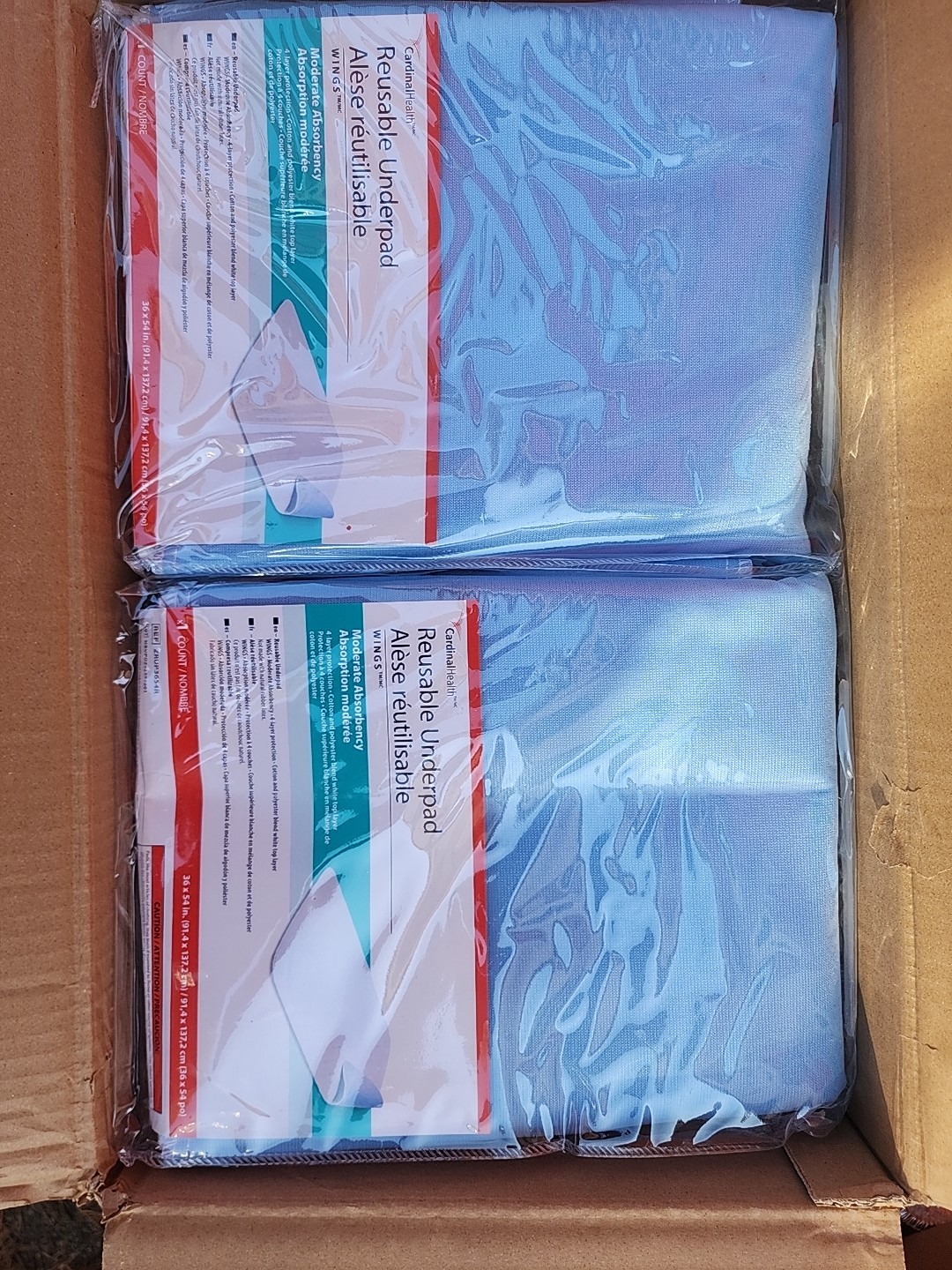 2 ReliaMed Reusable Washable Bed Pads Incontinence Underpads 36X54″ ZRUP3654R