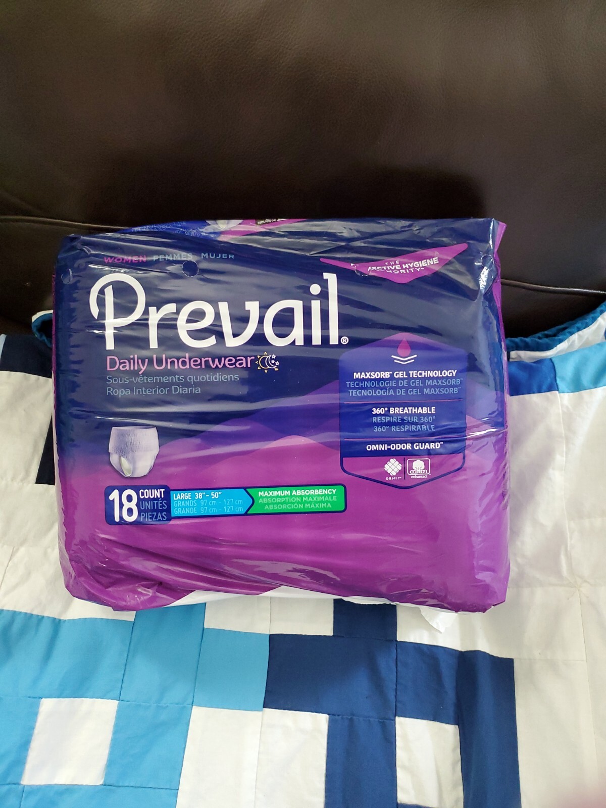 Prevail For Women Daily Disposable Underwear Large Maximum 18 Ct (NEW)