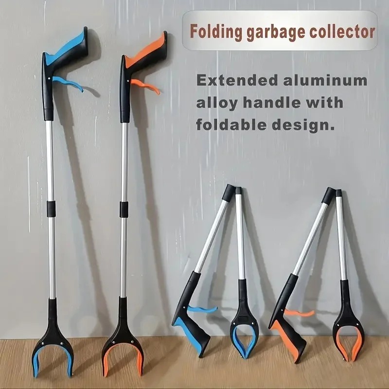 Foldable Grabber Tool 32″Reach Reacher Pick Up Stick Trash Litter Picker 4 Color