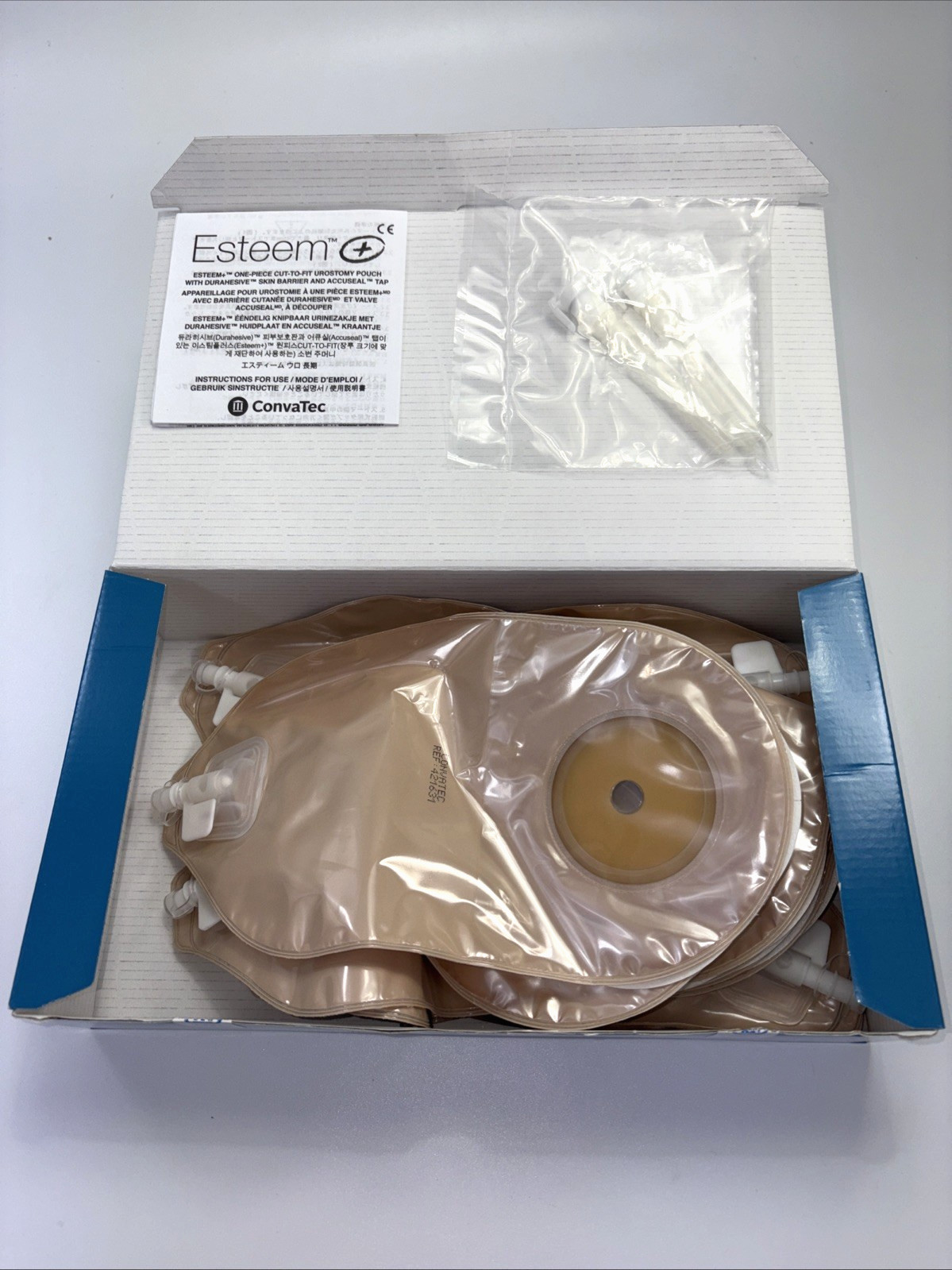 10 ConvaTec 421631 Esteem™+ Urostomy Pouches Cut to Fit ½” – 1¾” Expires 2029