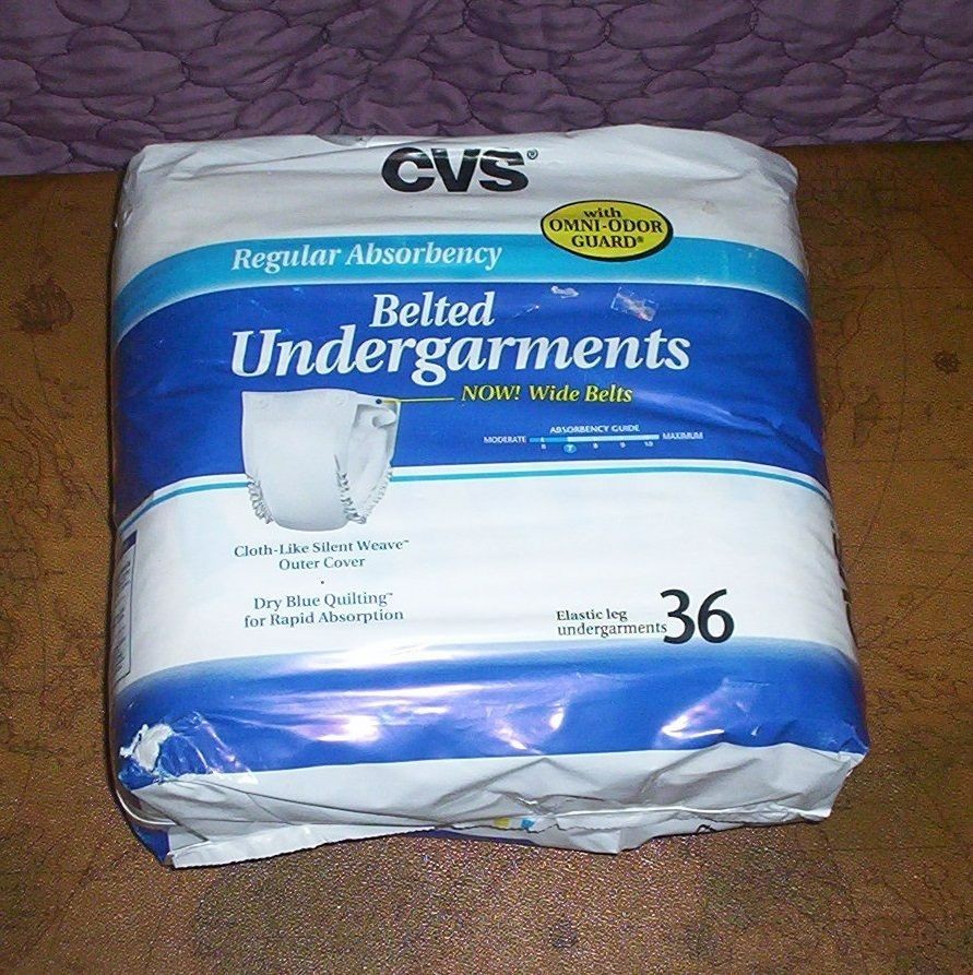 VINTAGE – CVS Health Moderate Absorbency Belted Shields, One Size