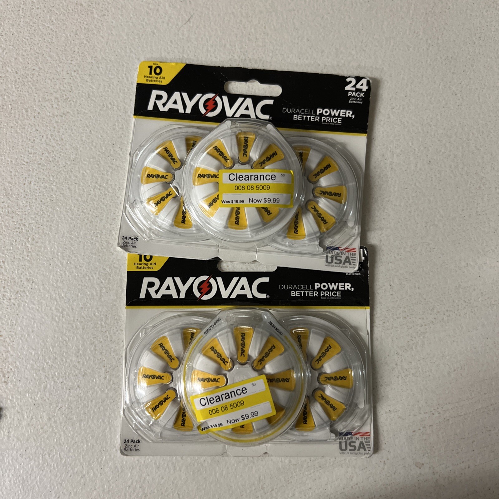 Rayovac Hearing Aid Batteries Size 10 24 PACK Expires 09/2026