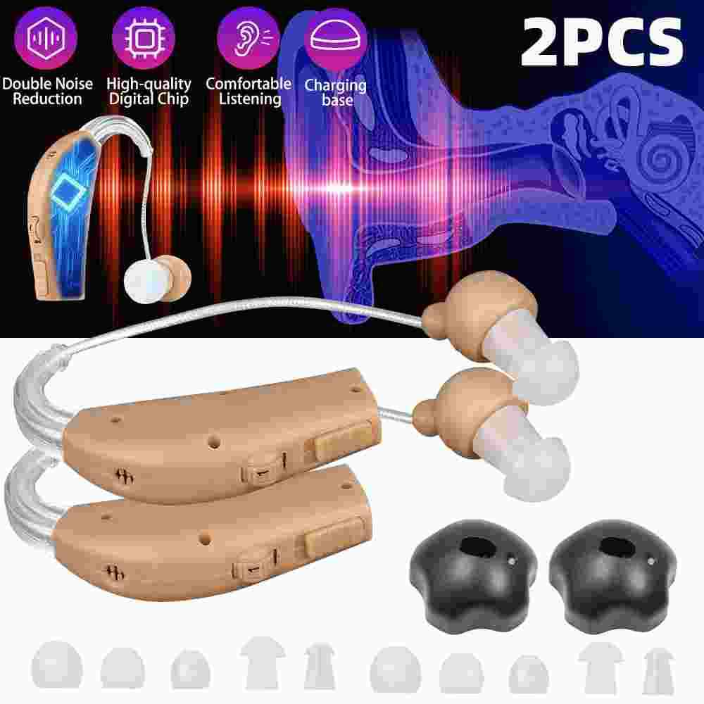 Rechargeable Hearing Aids With Noise Cancelling, Invisible In Ear for Seniors