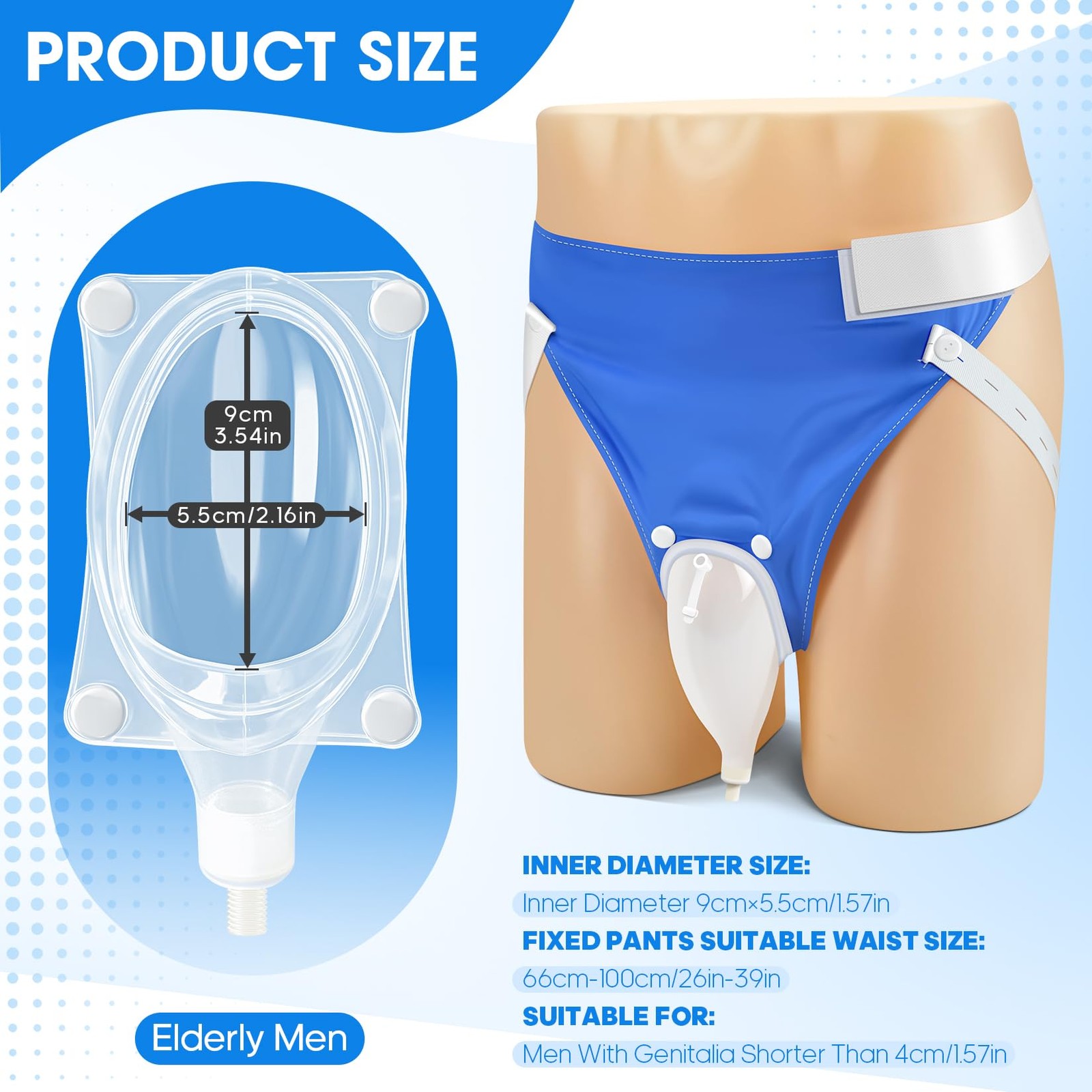 Wearable Reusable Silicone Urine Collector,Portable Urine Drainage Device wit…
