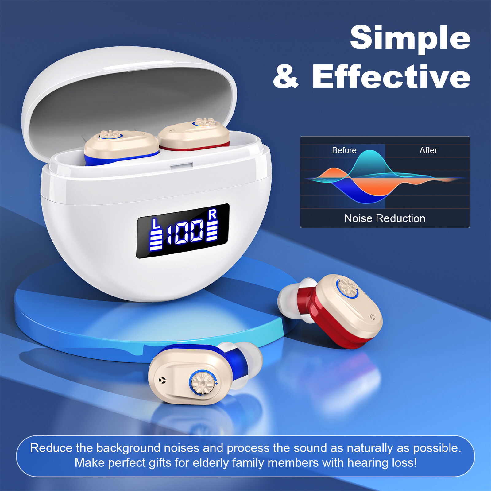 Invisible In Ear Hearing Aids For Seniors Digital Rechargeable Sound Amplifiers
