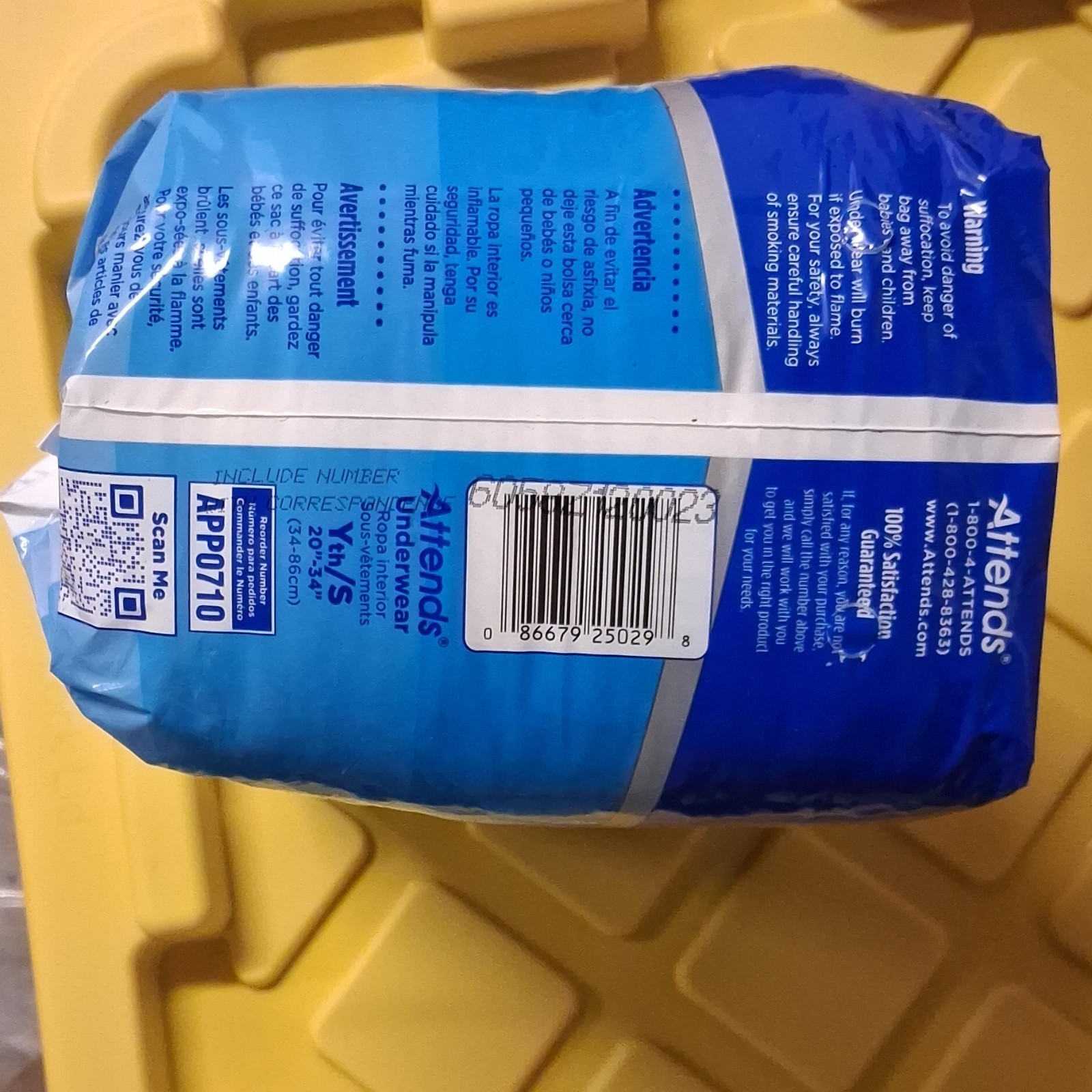 Attends Ultimate Absorbency Underwear Size S APP0710 Latex-Free Odor Control