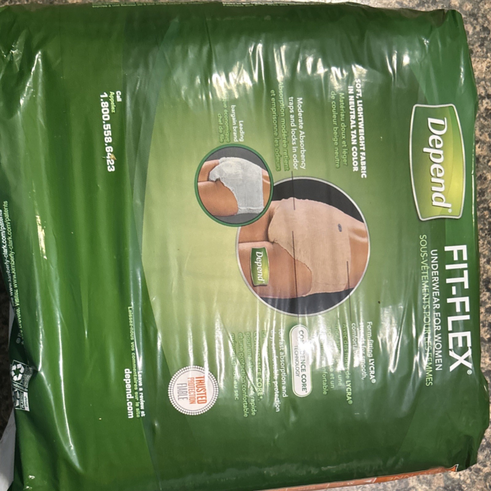 Depend FIT-FLEX Incontinence Pants Women XL Moderate Absorbency 17 Count
