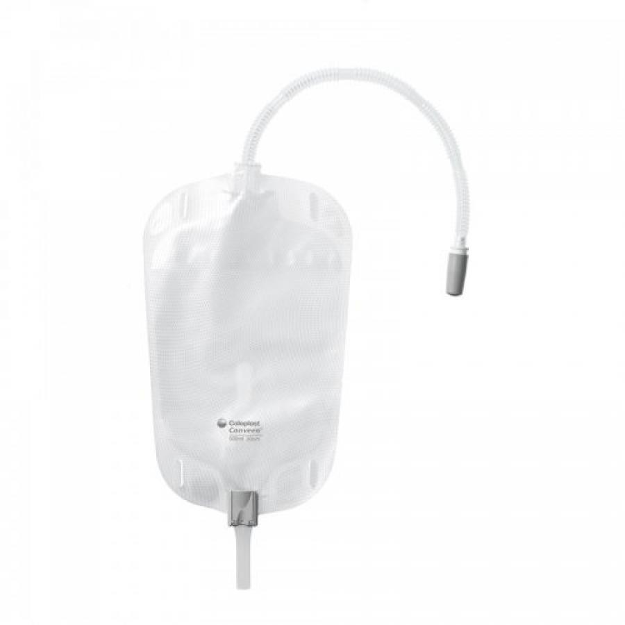 Coloplast Conveen Security+ Urinary Leg Bag AntiReflux Valve ClampOutlet 500mL 1
