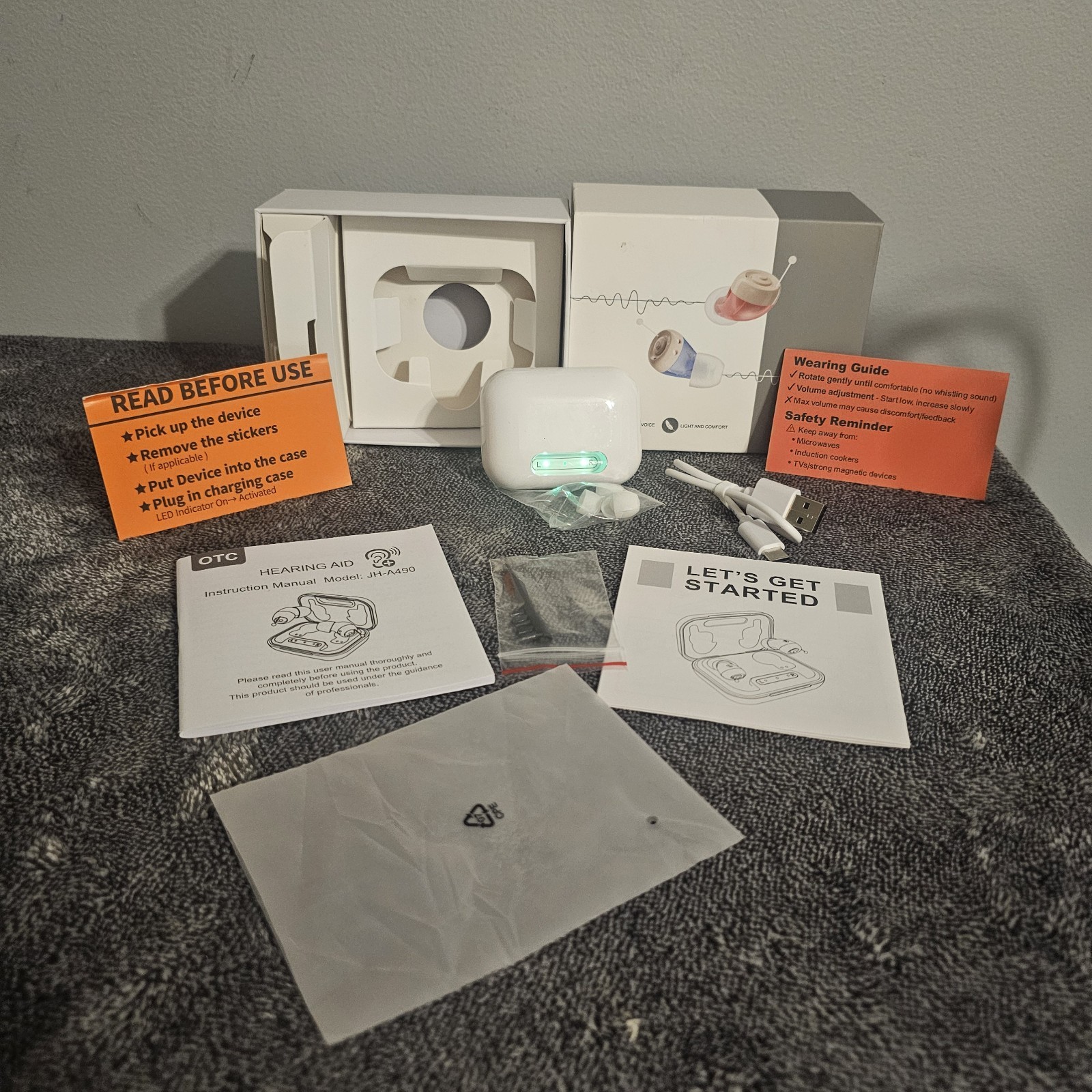 Oricle Hearing Aid 2.0 JH-A490 OTC Dual In-Ear Rechargeable Pair New Open Box