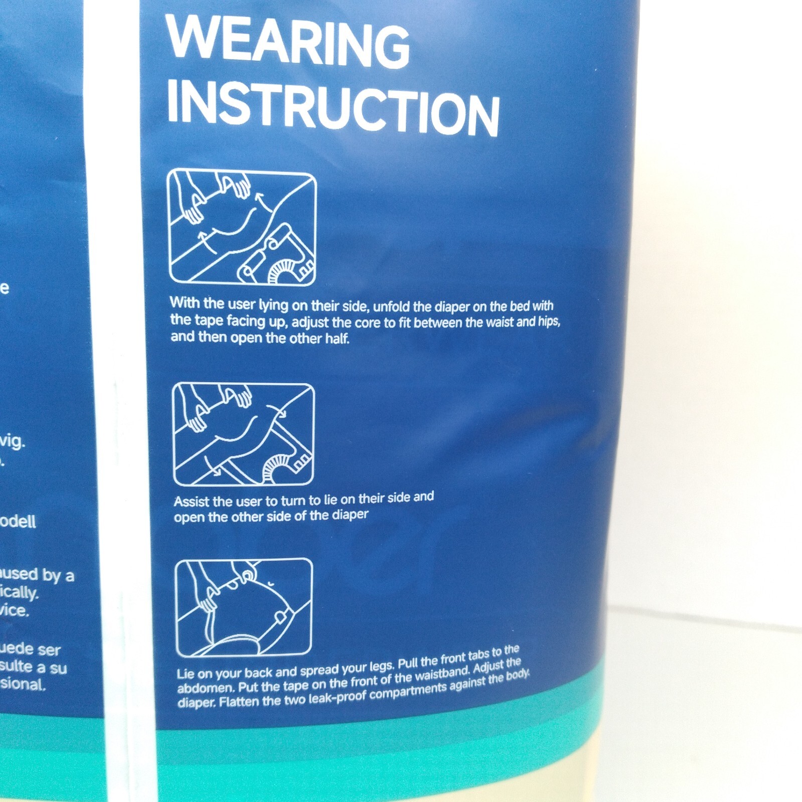 Adult Incontinence Briefs Underwear Diapers Waist-Tie Tape LG 15 ct Anti-Odor