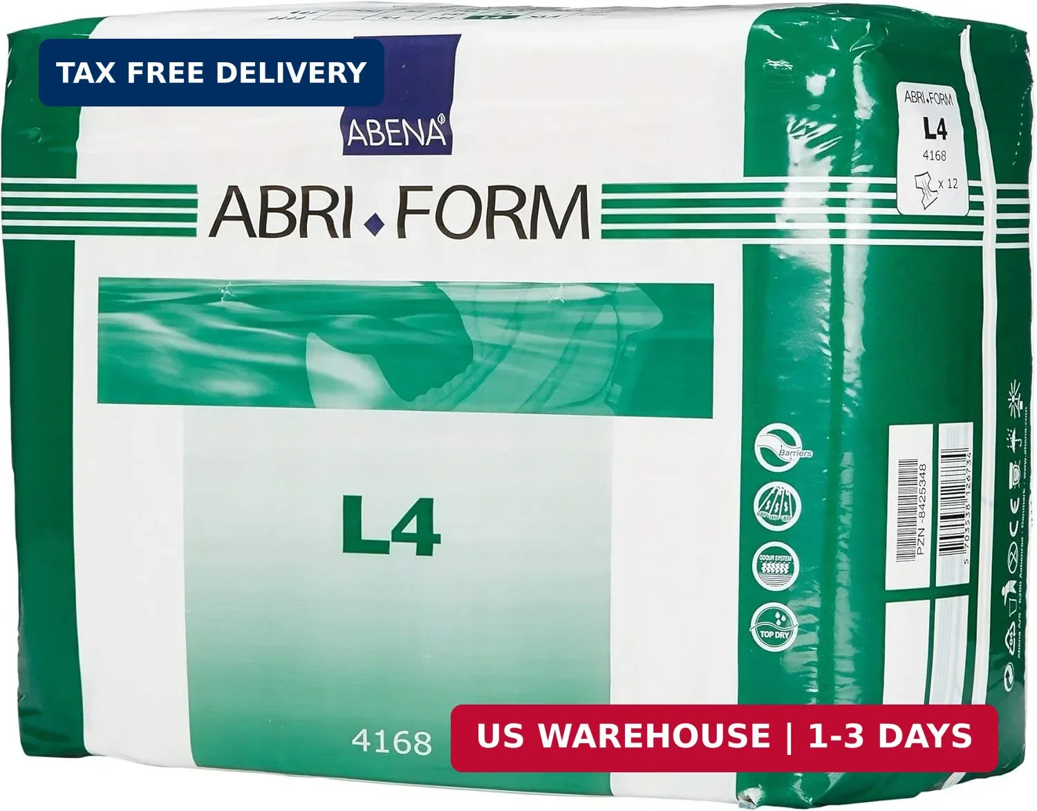 Abena Abri-Form Comfort Plastic-Backed Briefs, Level 4, (Medium To Large Sizes)