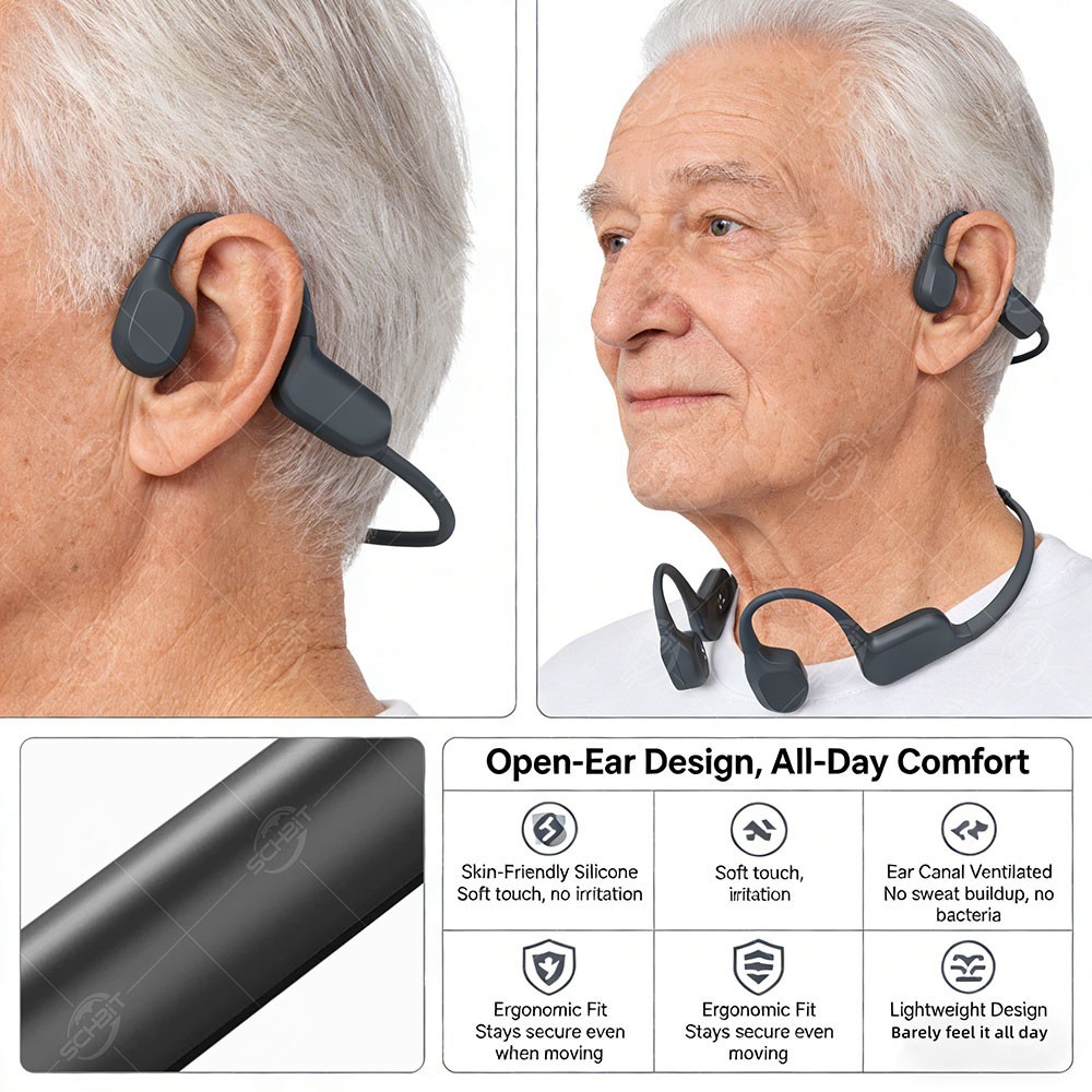 Bluetooth Bone Conduction Magnetic Hearing Aid Noise Reduction for the Elderly