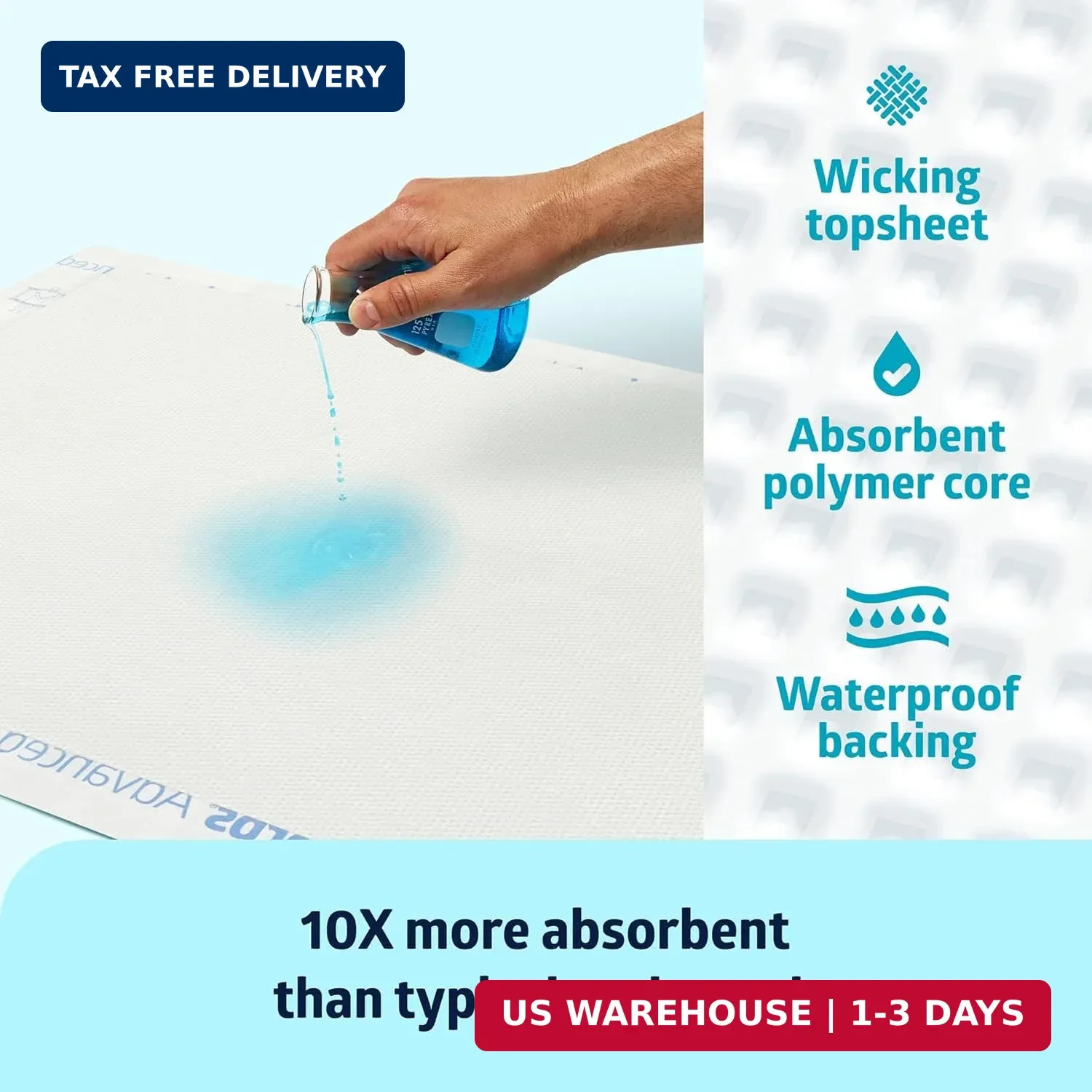 Medline Ultrasorbs Advanced Extra Strength Drypads, 30″ x 36″, 70 Count, Super A