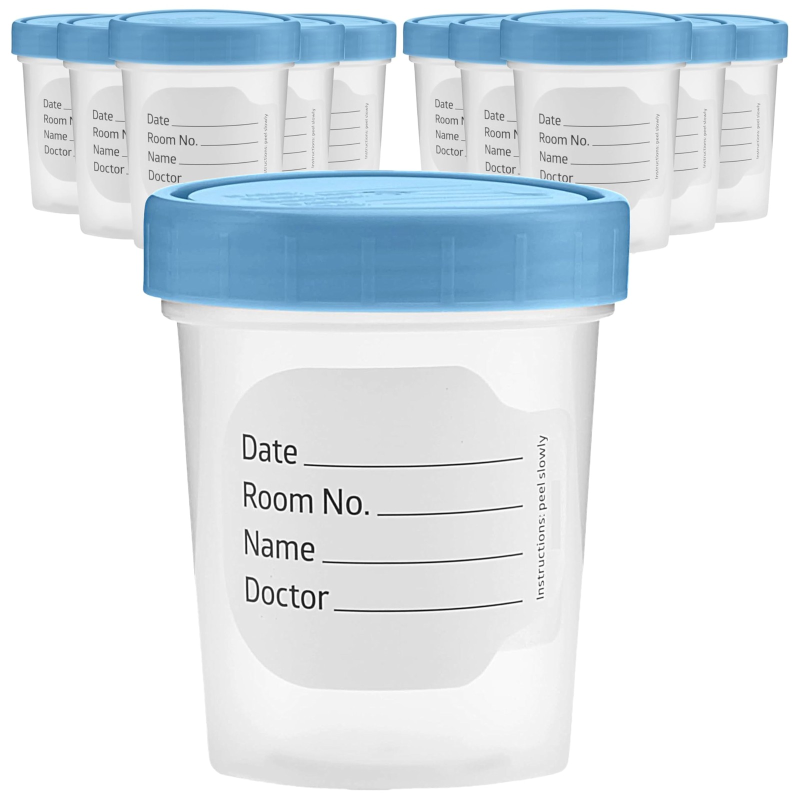 Vakly Specimen Cups with Screw-On Lids 4 oz (10 Pack) – Clear
