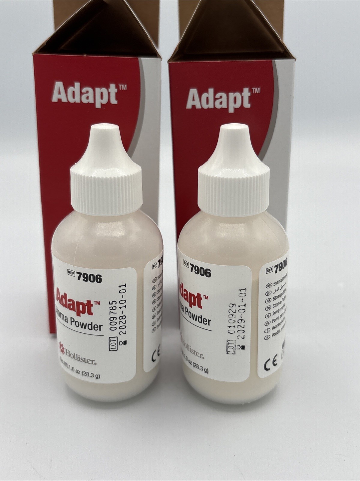 2 Boxes Hollister 7906 1oz Bottles Adapt Ostomy Stoma Powder Exp 2028/2029