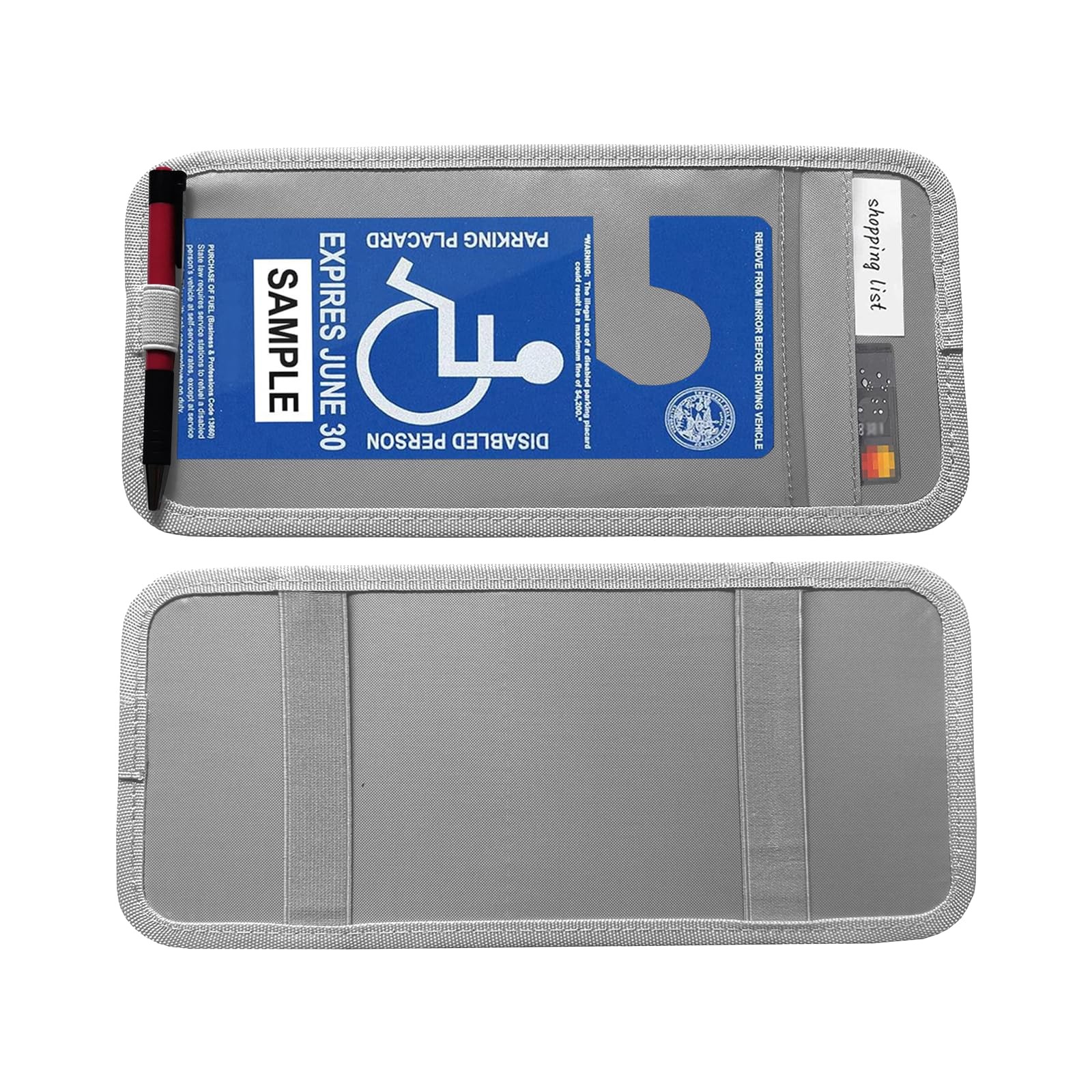 Handicap Placard Holder for Car, Universal Transparent Disabled Parking Permi…