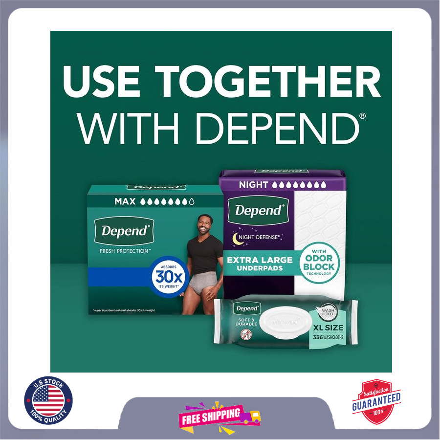Fresh Protection Adult Diapers,Incontinence Underwear, Packaging May Vary 2Packs