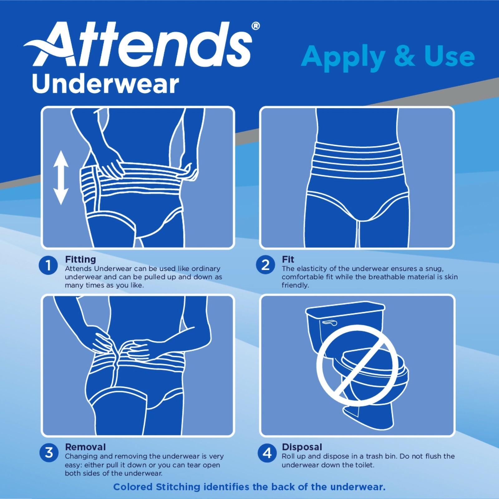 Attends Disposable Underwear Medium APP0720 Heavy 80 Ct