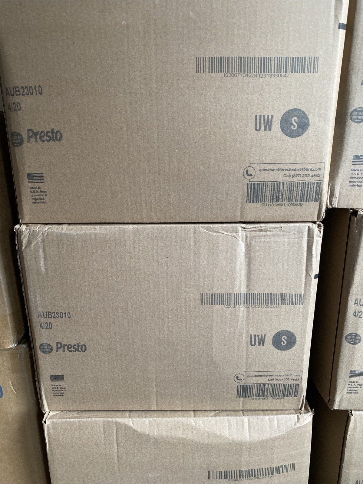 PACK OF 4 – PRESTO Underwear Supreme Classic – Size: S 20 Pack 25”-32” 80 Count