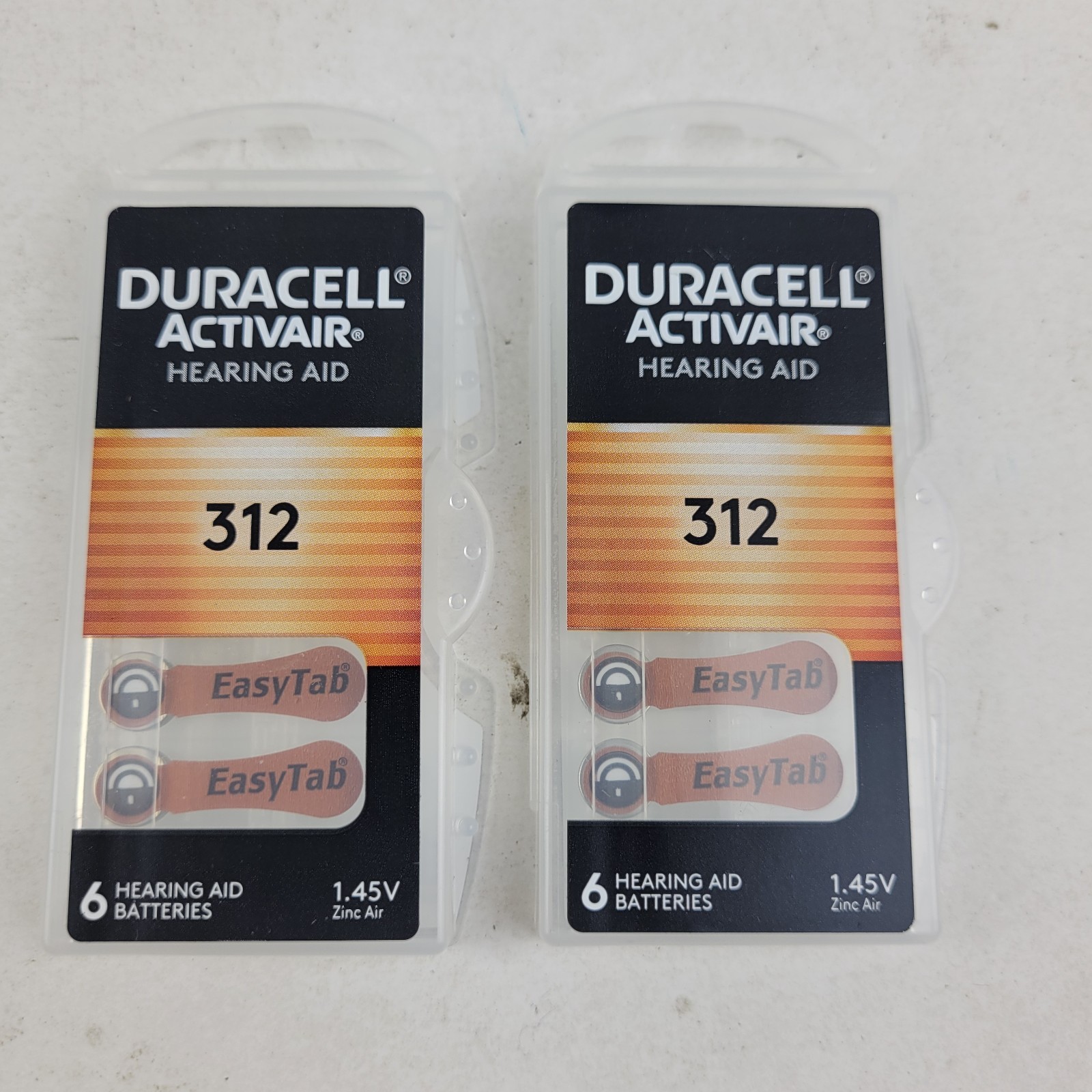 Duracell Activair Hearing Aid Batteries Size 312 (12 Batteries) Best By 08/29