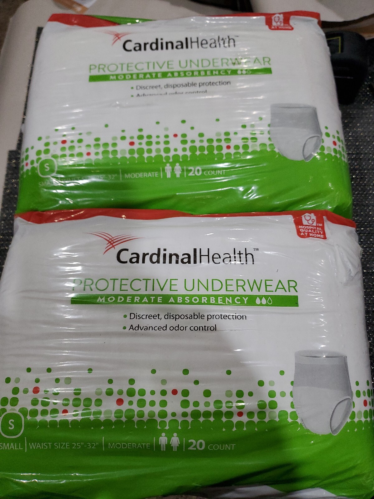 Cardinal Health Adult Protective Underwear Size Small Moderate 20 Count x 2