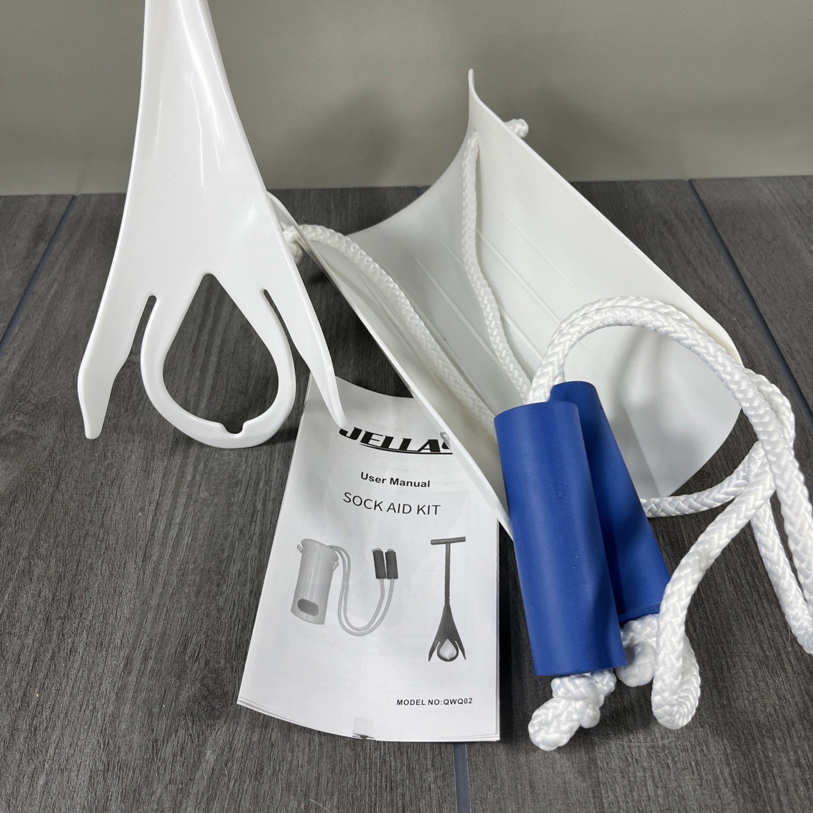 Jellas Sock Aid Kit – Long Rope Assist Device for Seniors QWQ02
