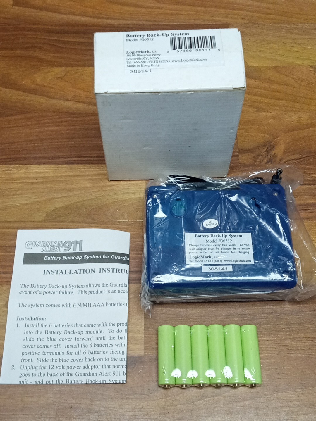 Genuine LogicMark Battery Back Up System 30512 For Guardian Alert 911 *Brand New