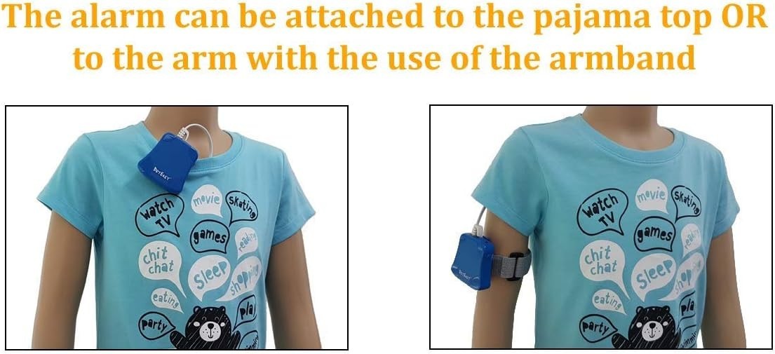 Bedwetting Alarm with Volume Control, 6 Selectable Sounds and Vibration