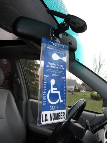 Handicapped Parking Placard Holder – 2 Magnetic Snap-On, Heat Rated, USA Made