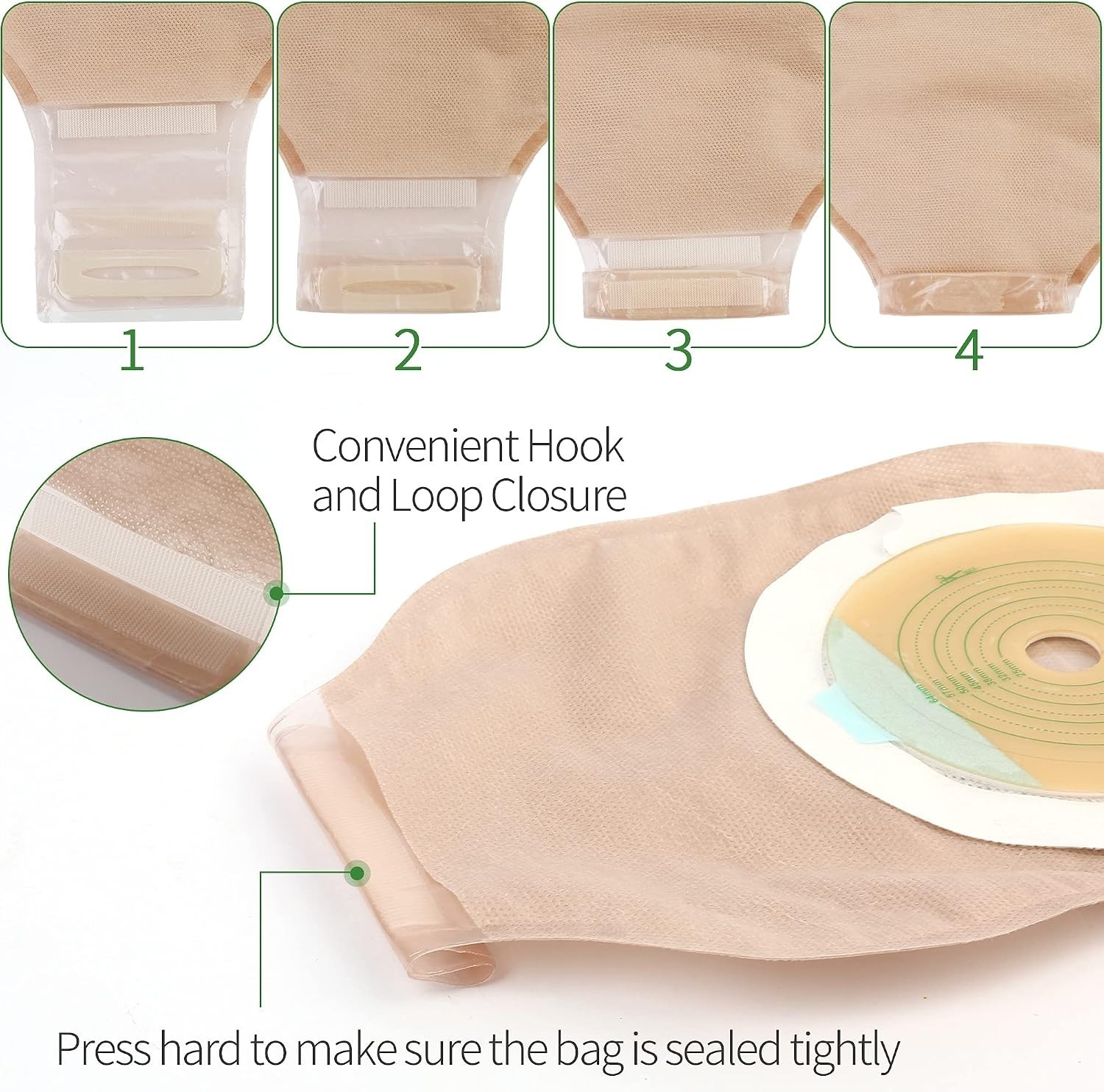 Ileostomy Supplies, 10 PCS Colostomy Bags, Two-Piece Colonoscopy Bags with Ho…