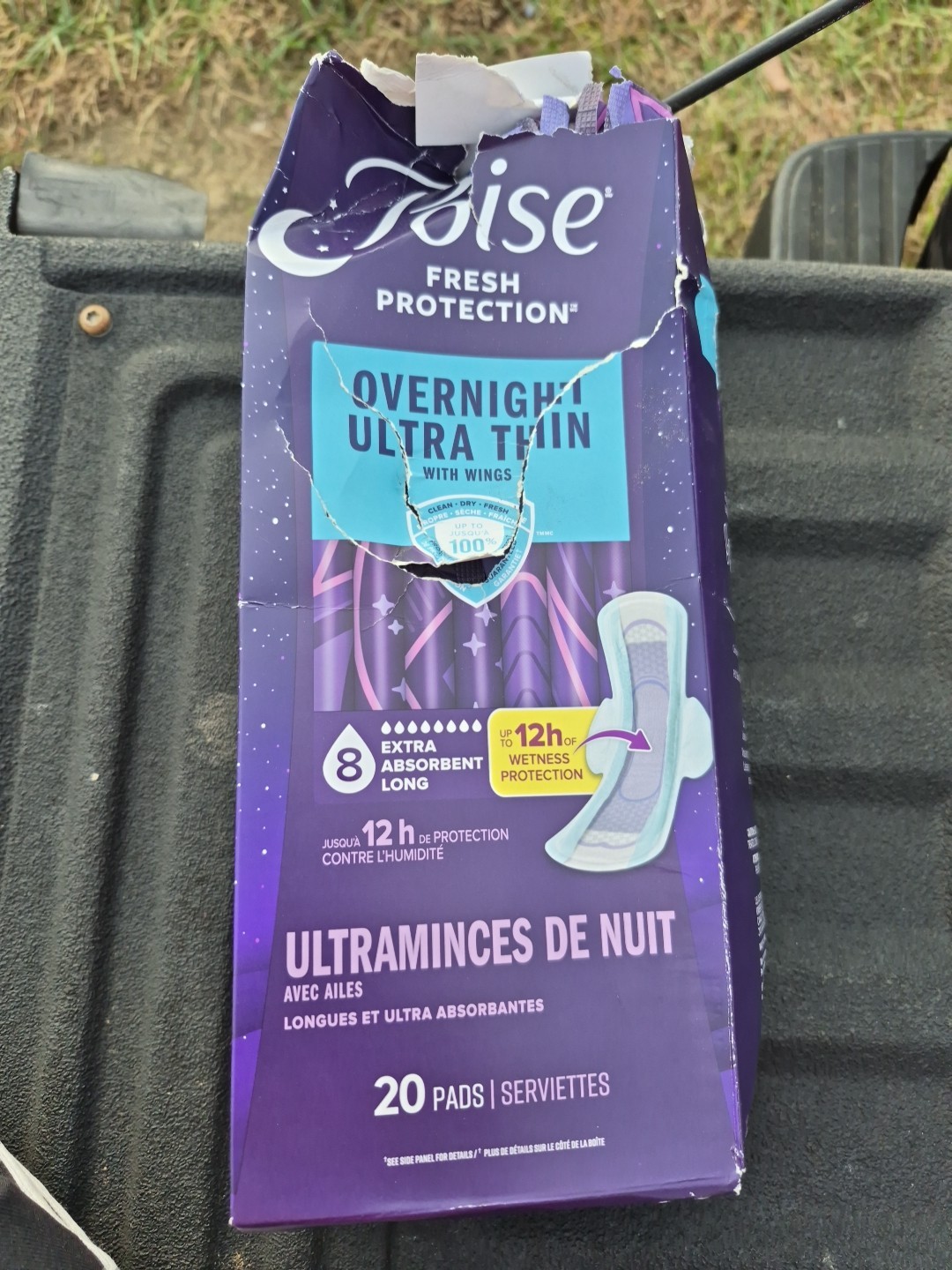 Poise Fresh Protection Overnight Ultra Thin w/Wings Level 8 Absorbency 20 Pads