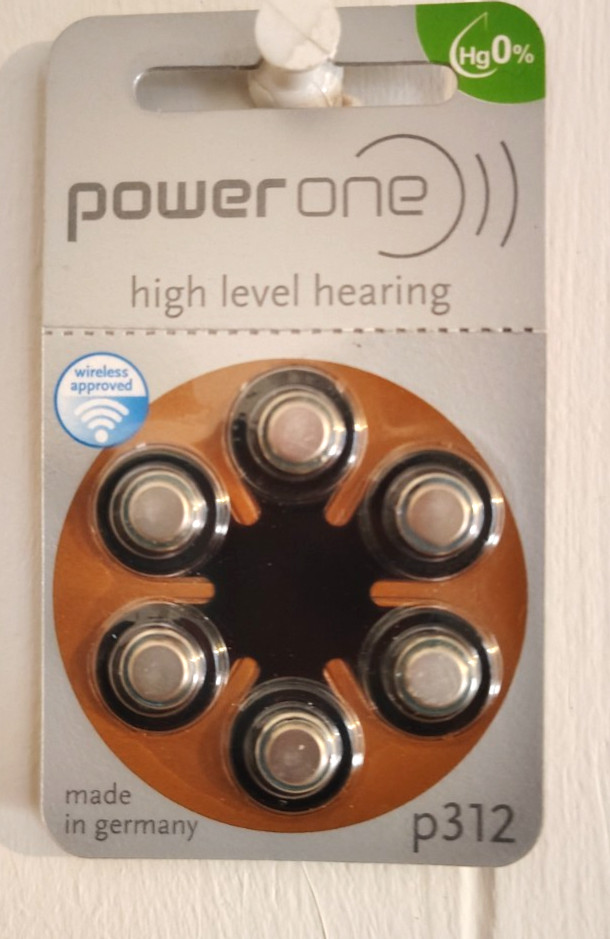 New NIP POWER ONE High Level Hearing Aid Batteries P312 Exp 2023-05