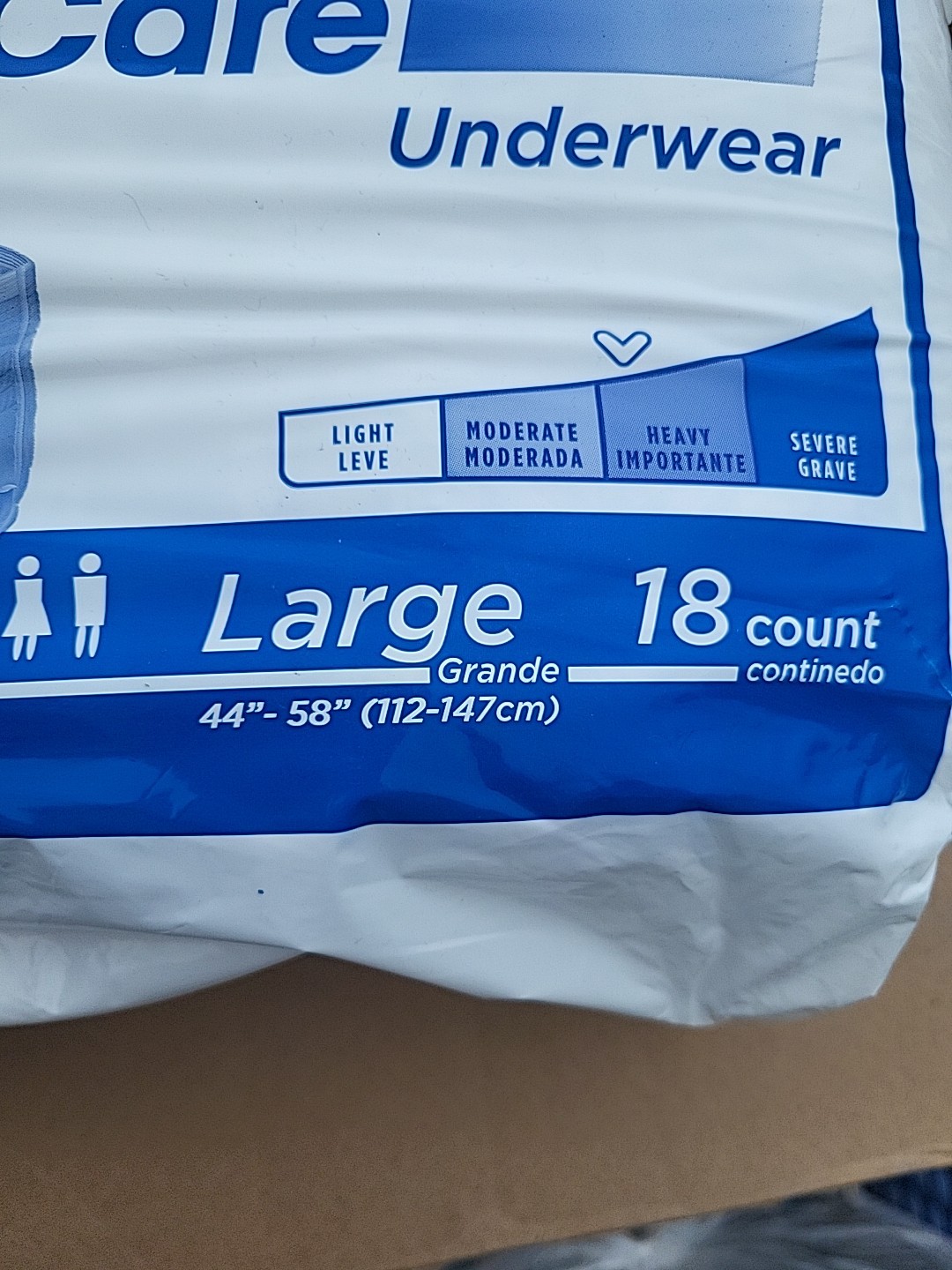 1 Case Attends Care Disposable Underwear Large Heavy Absorbency 18/Pack 4 Pkg