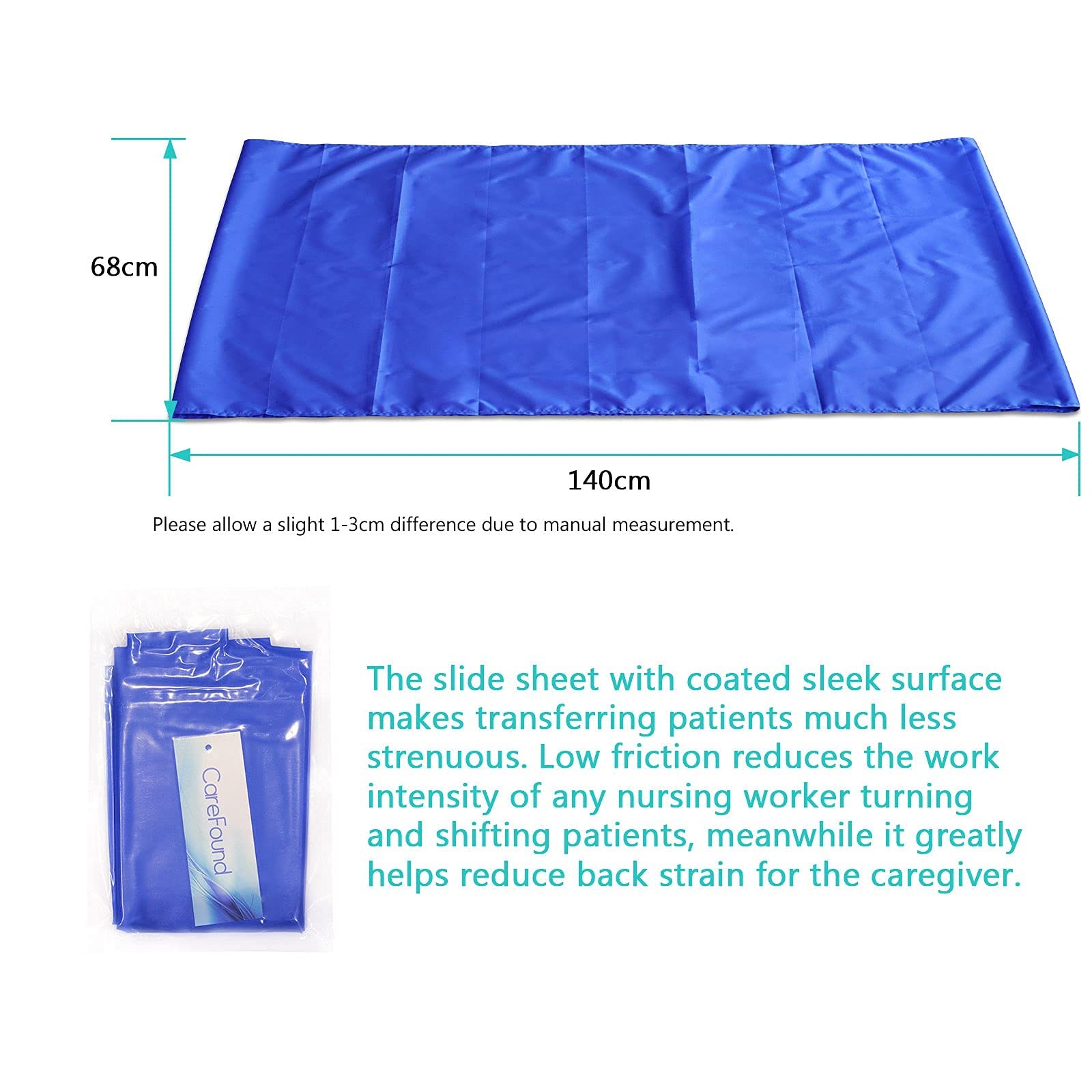 Slide Sheet for Patients Coated Sleek Surface Lightweight Tear-Resistant Mach