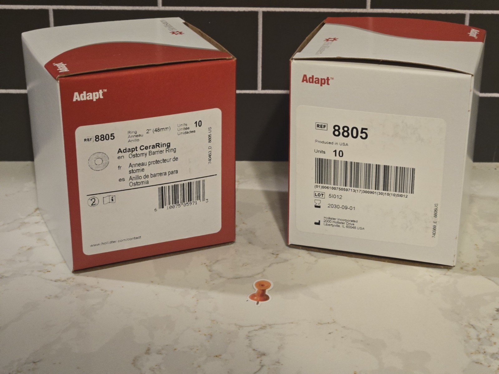 2 Boxes (20 Total) Hollister 8805 Adapt CeraRing Barrier Rings exp 2030