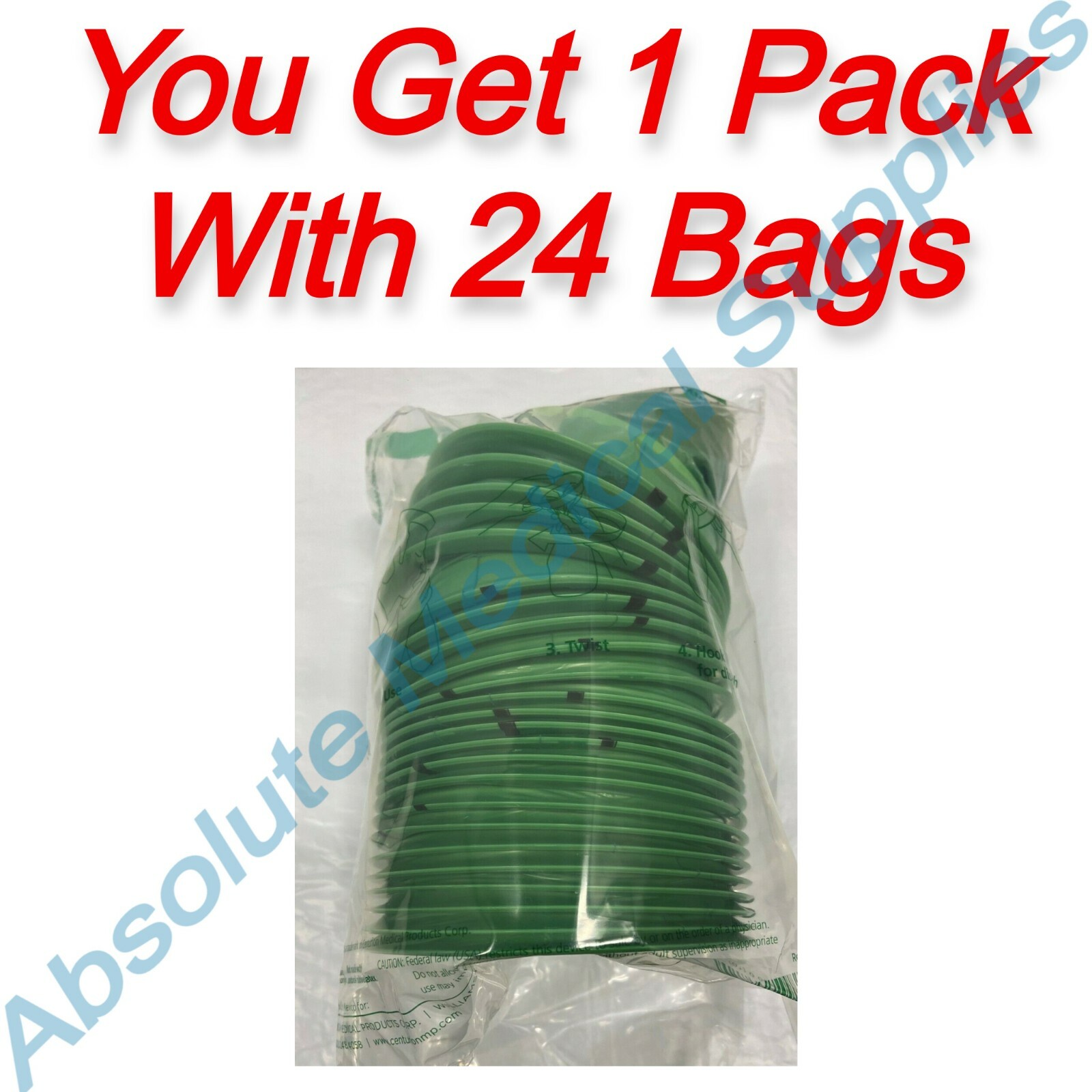 *24-Pack* Medline Centurion Biodegradable Emesis Bags ECOEMEBAG