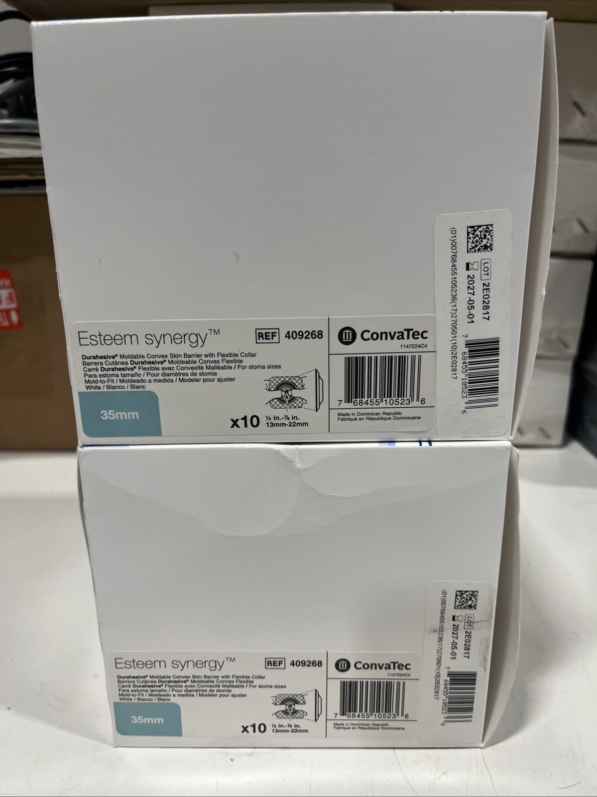 2 Boxes of 10 CONVATEC 409268 Esteem Synergy Moldable Durahesive Exp 2027