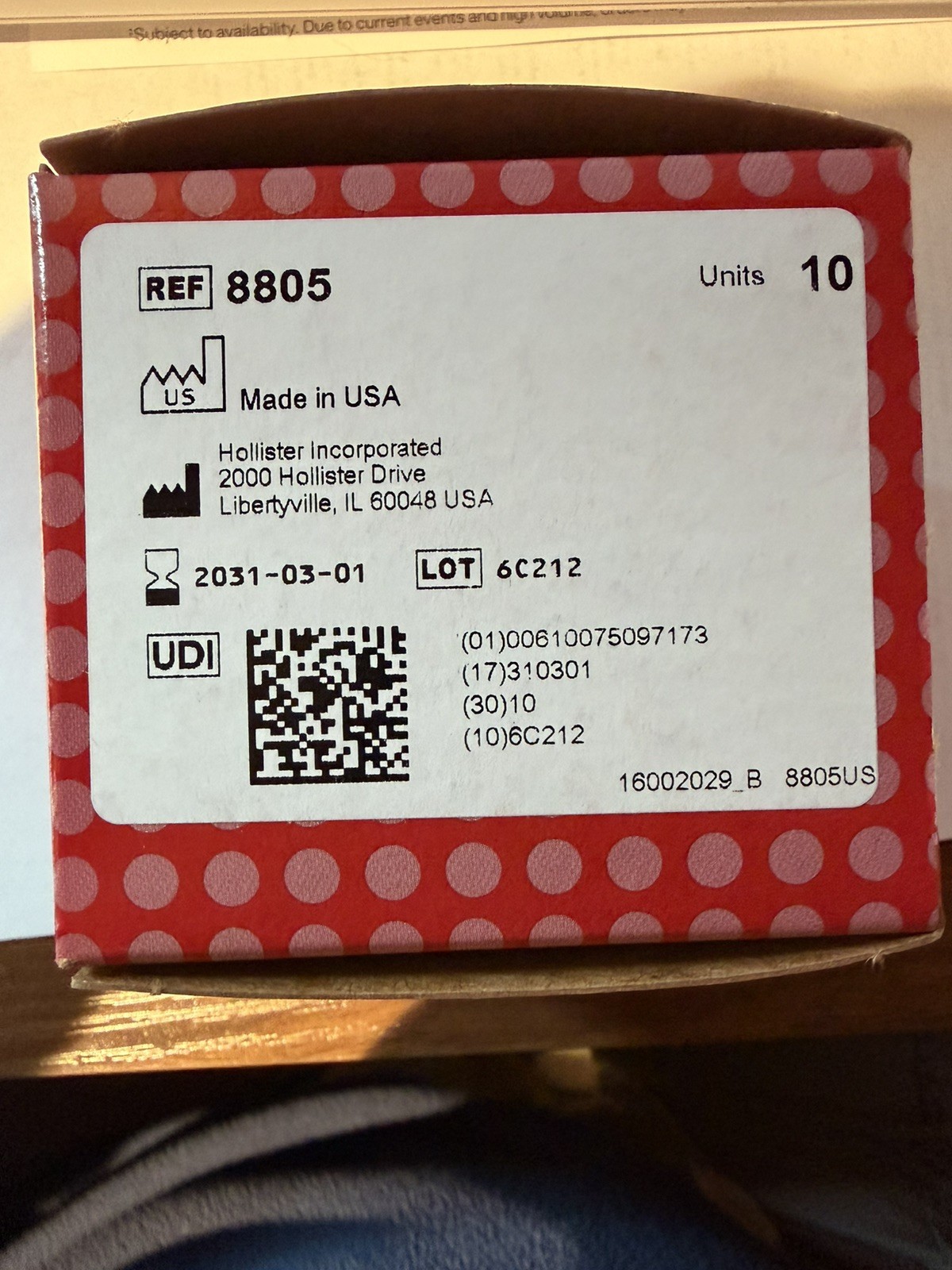 Hollister 8805 CeraPlus Ostomy Barrier Rings box of 10 Exp 03/01/2031