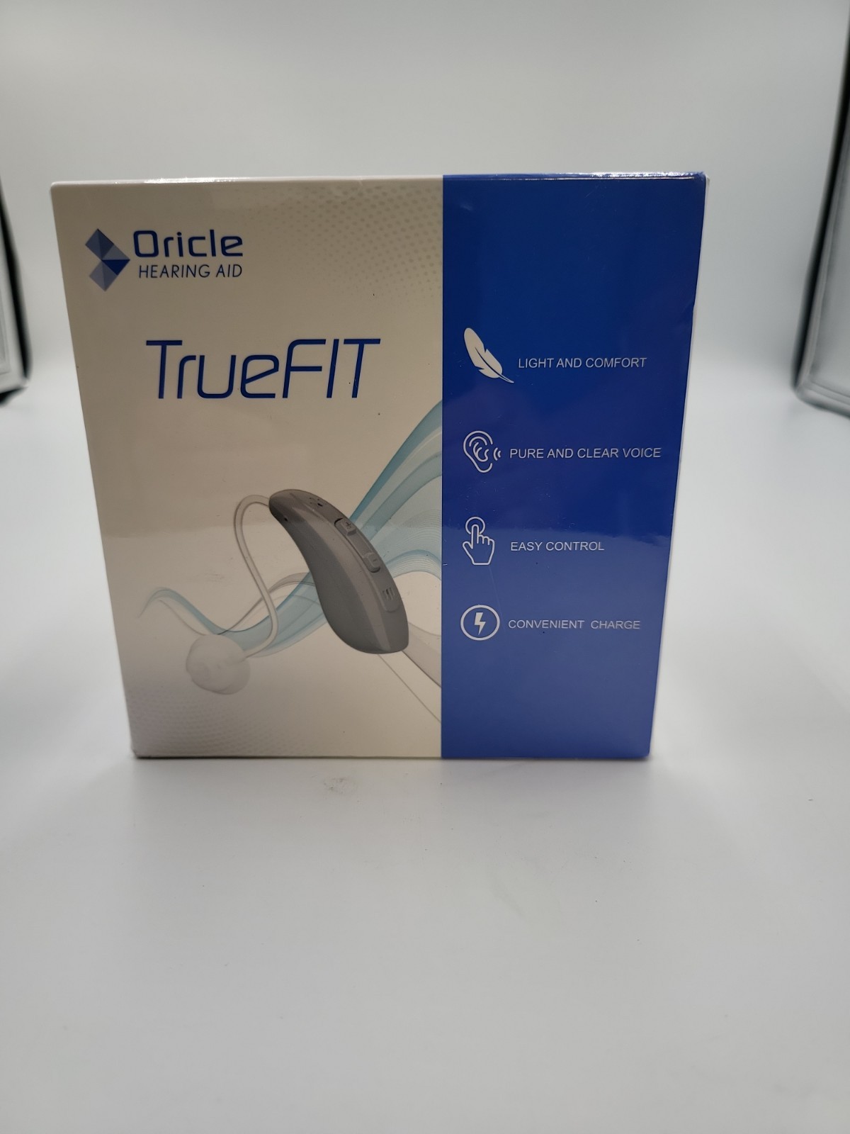 Oricle TrueFit Rechargeable Behind-The-Ear Hearing Aids for Seniors. New Sealed