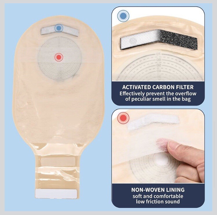 NEW!! 20 Pc Colostomy Bag, Stoma Care Cut To Fit NON TOXIC 4/7/27