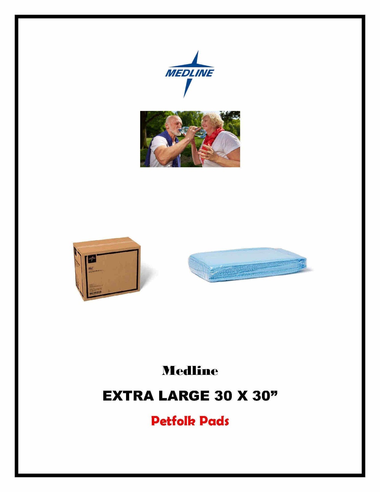 Medline Extra Large Under Pads 30 x 30″ Heavy Economy Grade MSC281227LB $ave