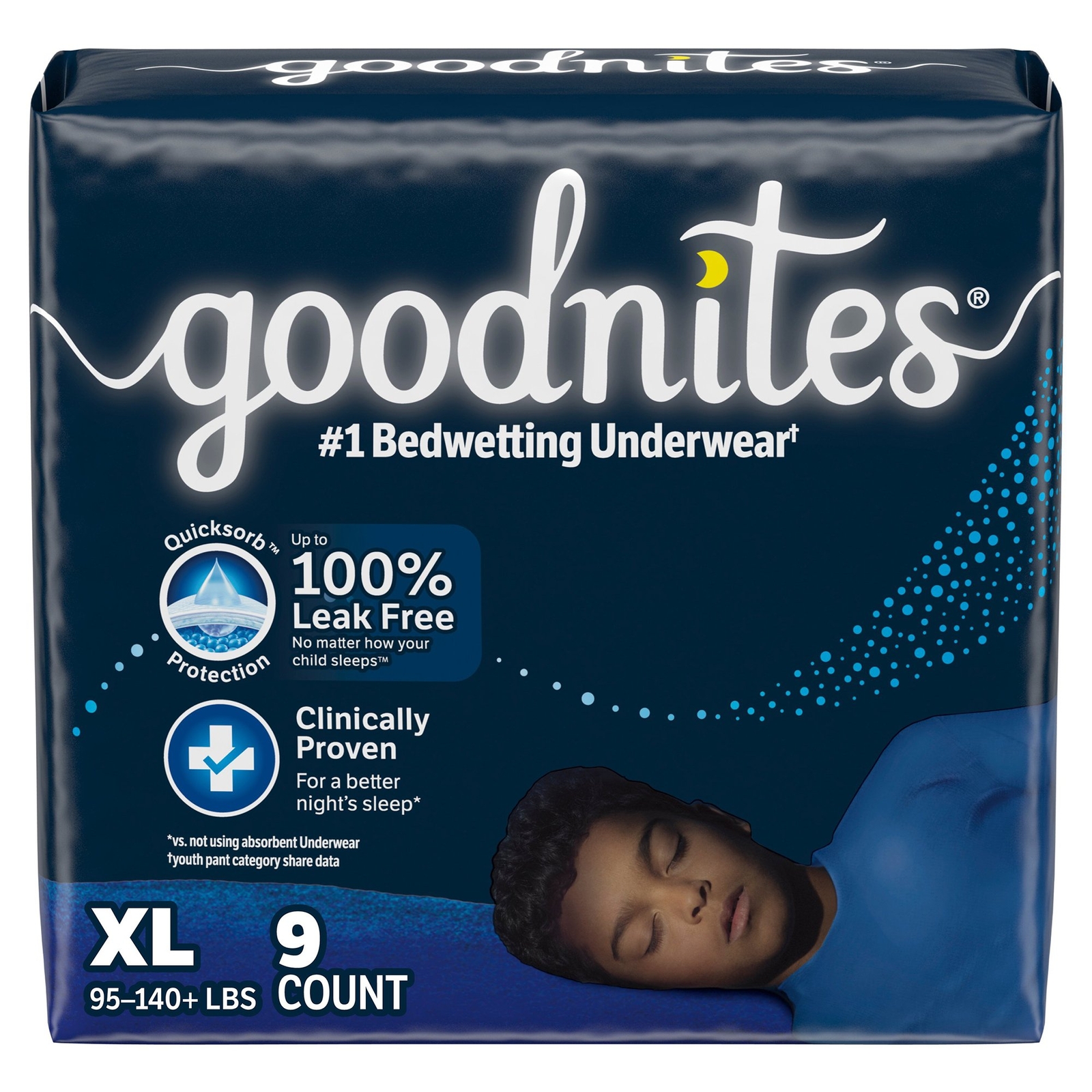 GoodNites Youth Absorbent Underwear 14 to 20 / X-Large 95 to 140 lbs. 36 Ct
