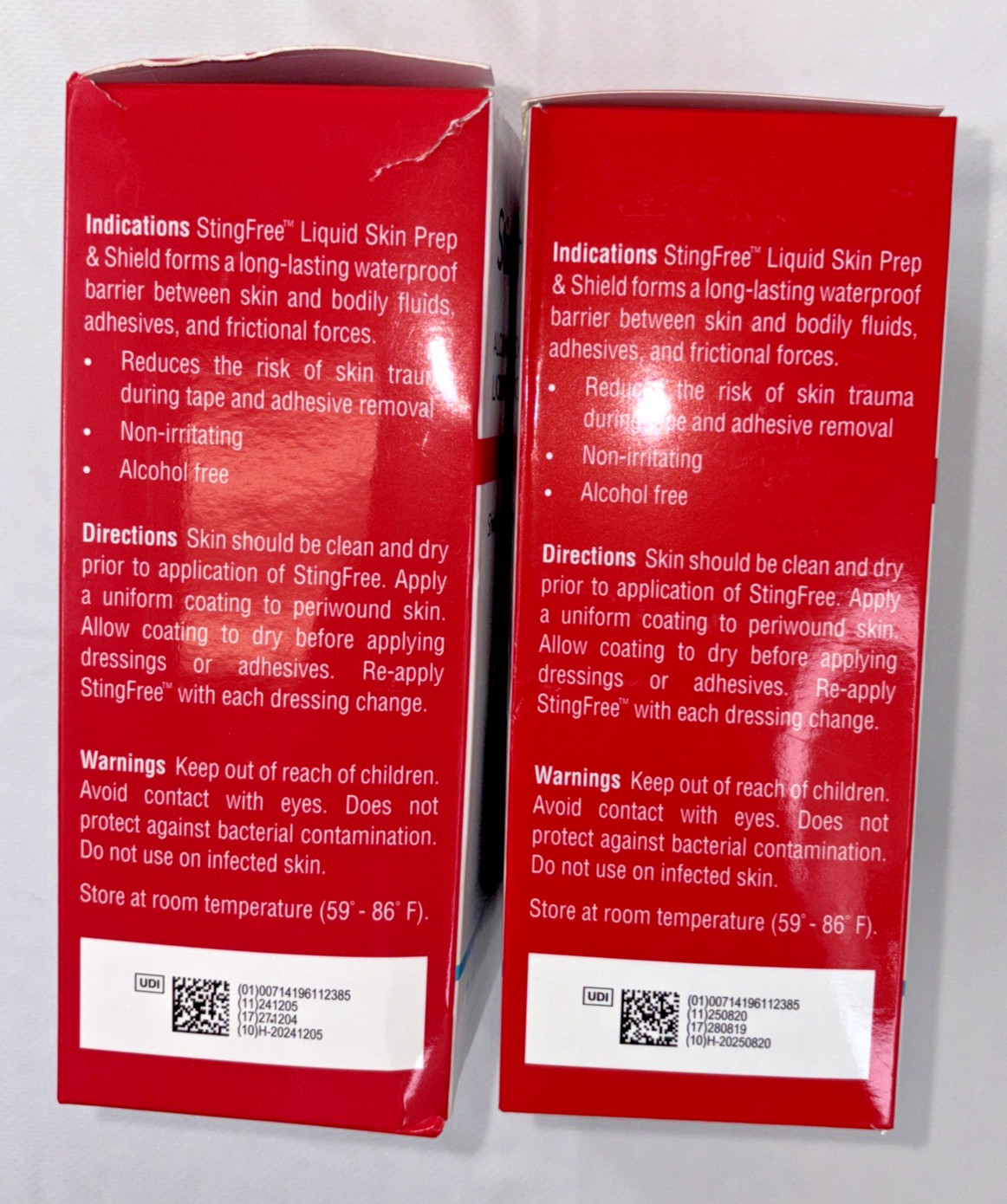 48 DermaRite 11238 StingFree™ Liquid Skin Prep & Shield 1mL Wands Ex 2027 & 2028