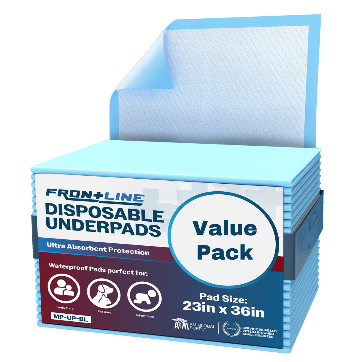 Large 23″x36″ Ultra Absorbent Underpads for Dogs, Puppies, 150 Count