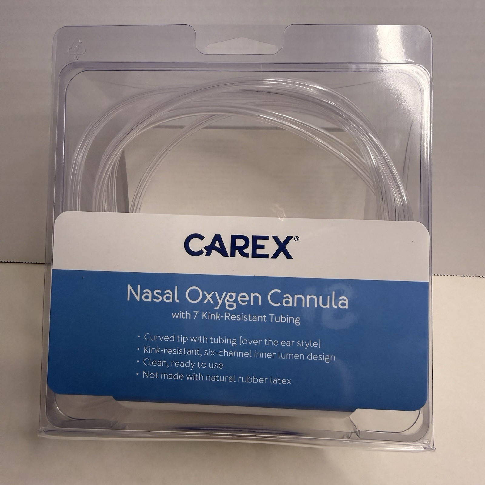 Carex Nasal Oxygen Cannula 7ft Kink Resistant Tubing Latex Free NEW