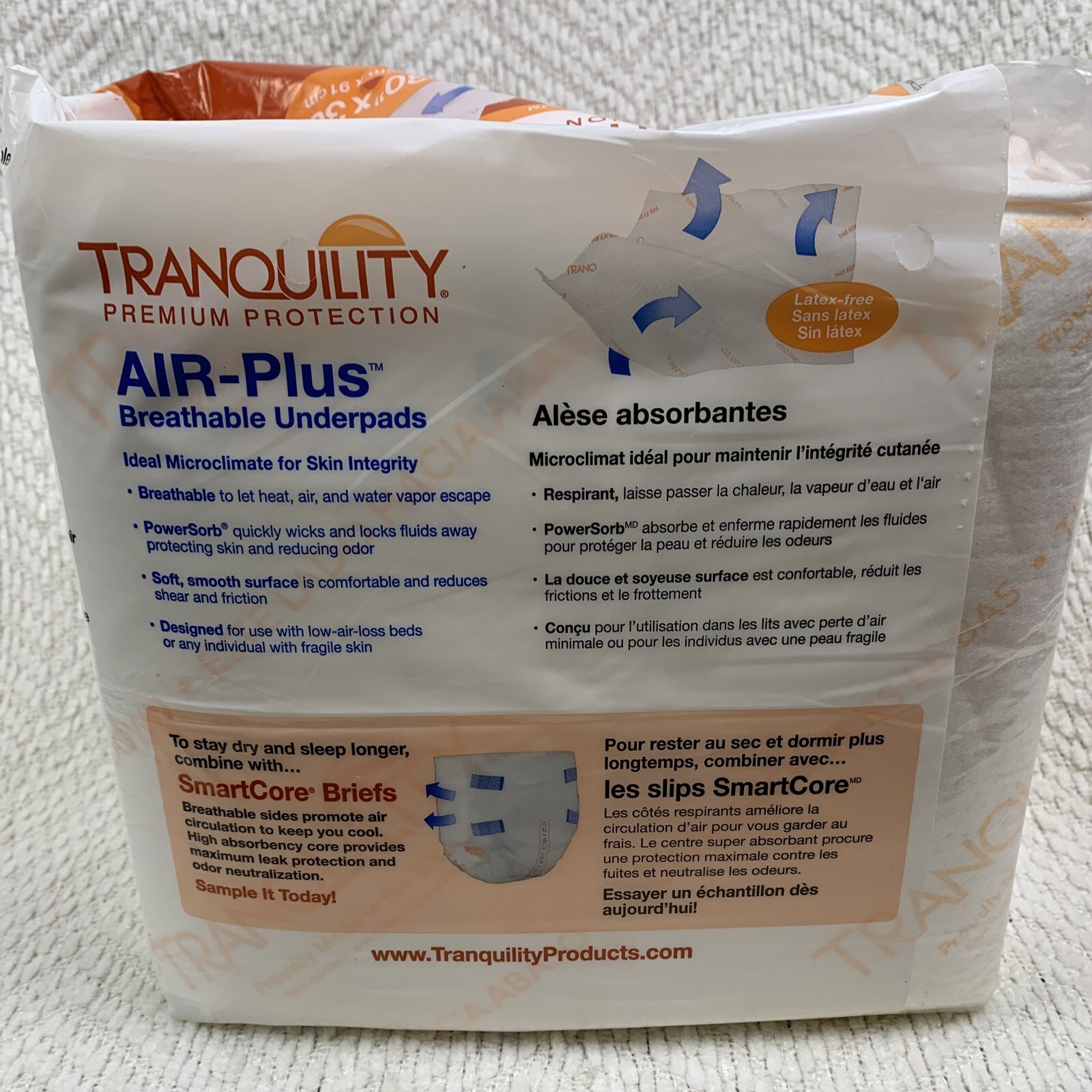 Tranquility AIR-Plus Breathable Underpad Heavy Absorbency 30 X 36″ 10 ct NEW